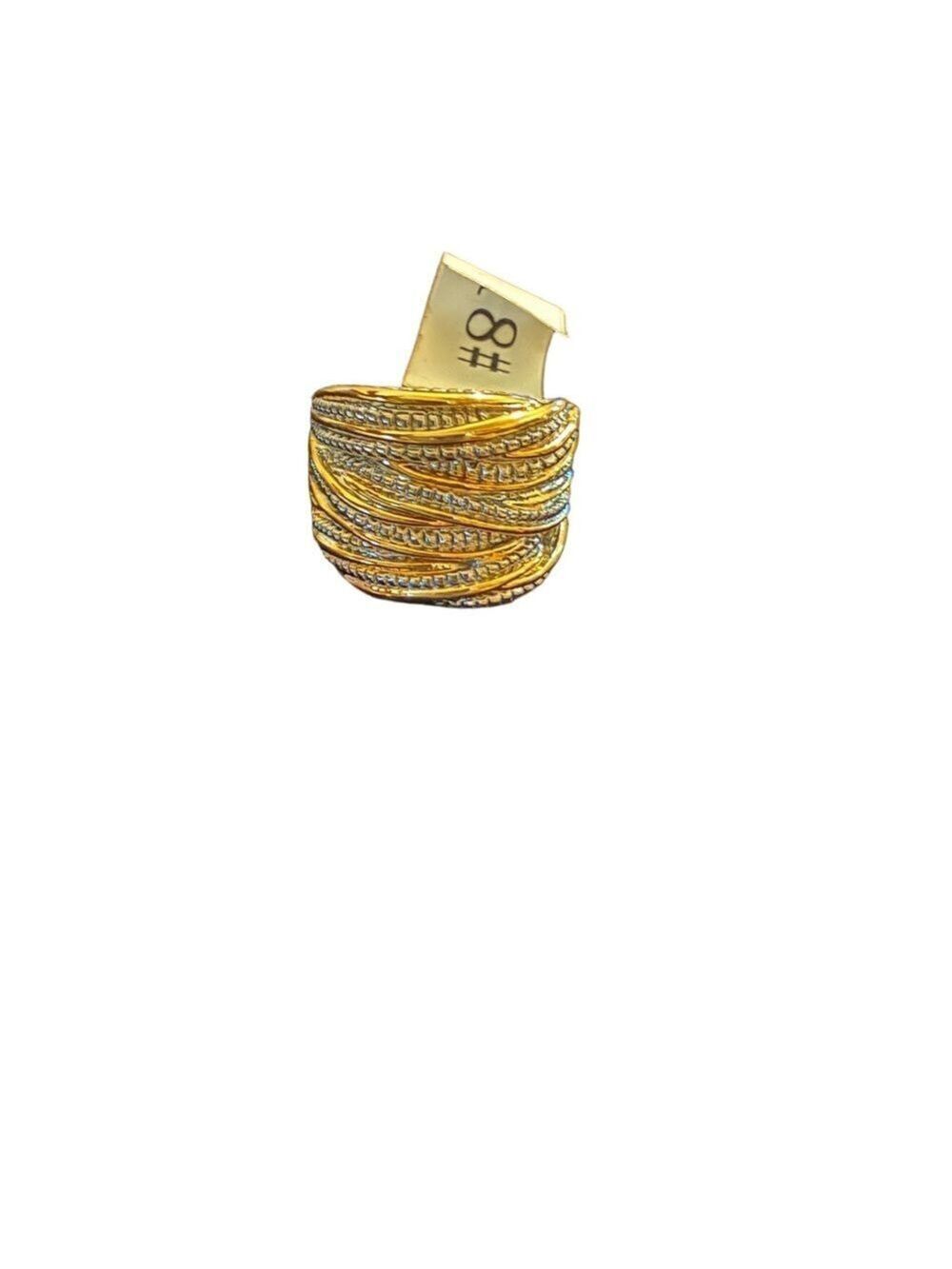 Twisted Gold and Silver Women's Ring